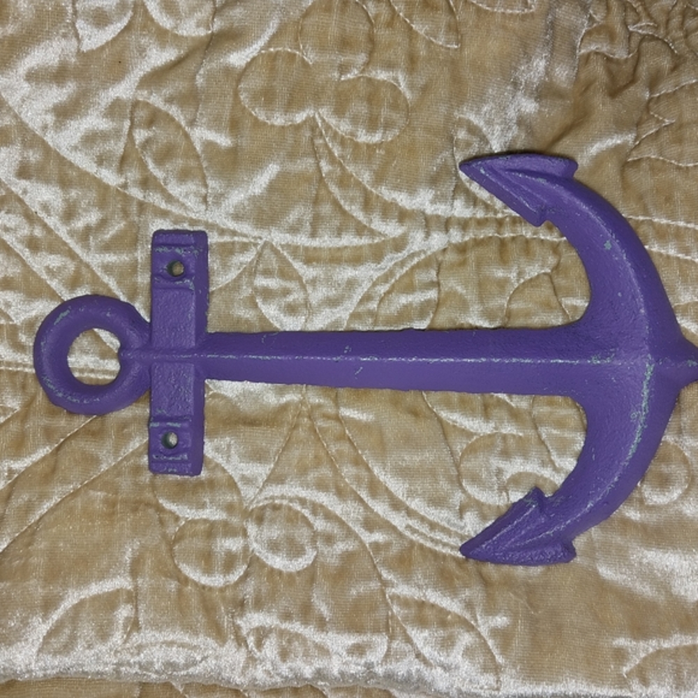 Purple Anchor Wall Decor